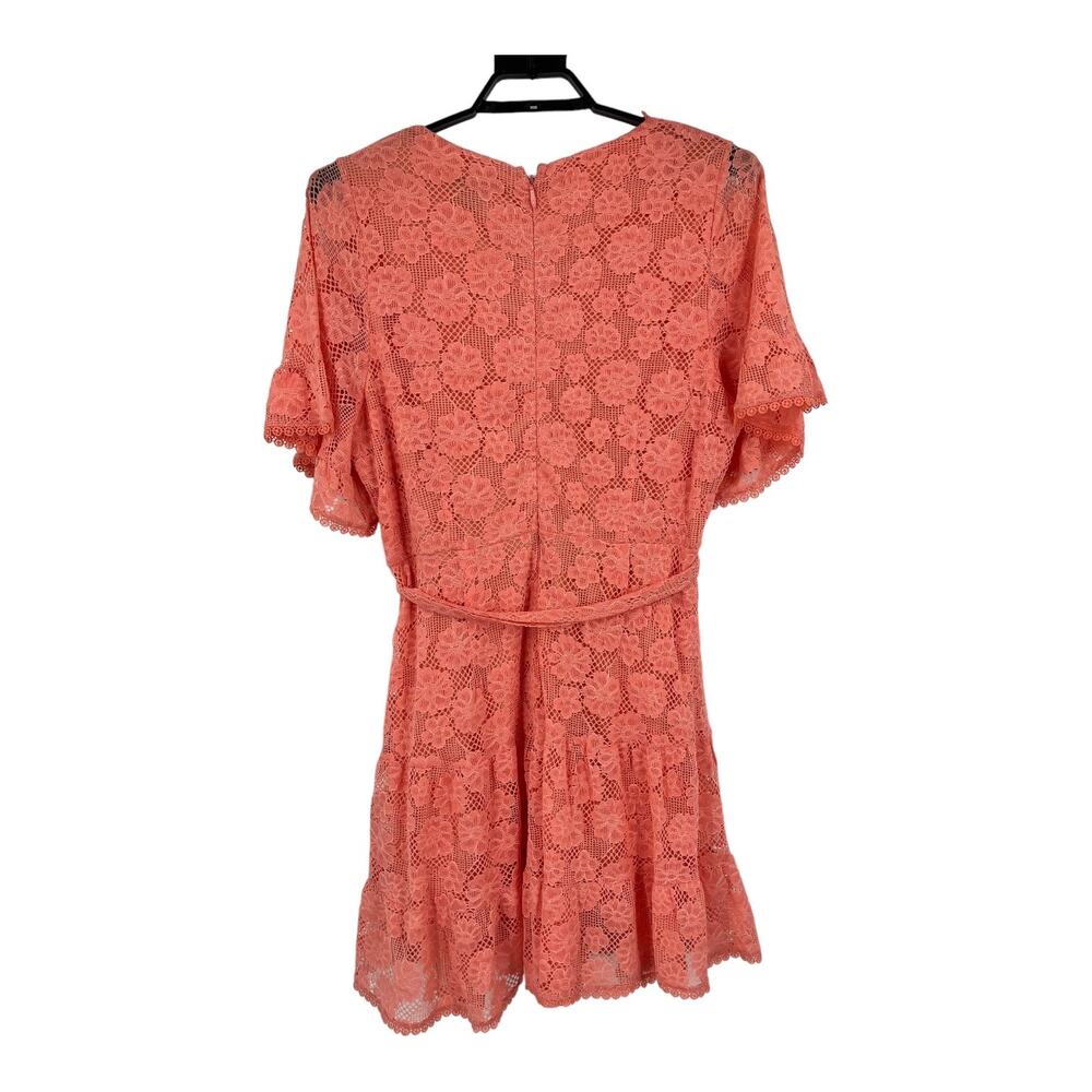 City Chic dress Garden Kiss lace v neck peach size L/20 - Picture 5 of 8
